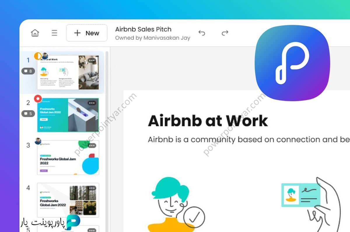 سایت Presentations.ai